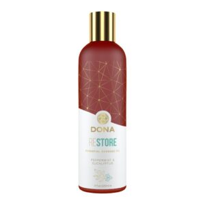 DONA Essential Massage Oil - Restore - Peppermint & Eucalyptus - Massage 4 floz / 120 ml