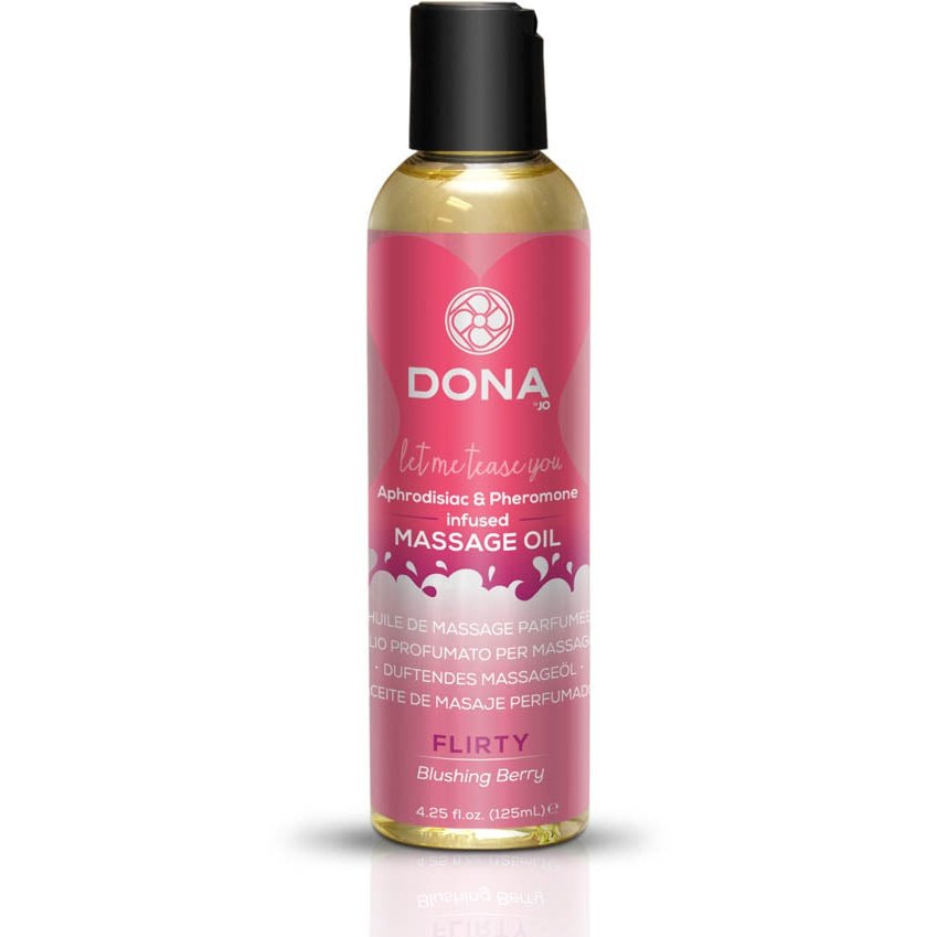 Dona Scented Massage Oil Flirty Aroma - Blushing Berry 125ml