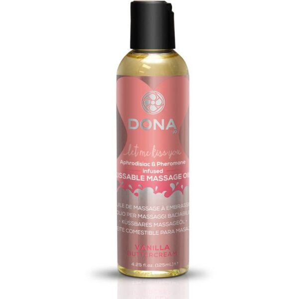 DONA Kissable Massage Oil - Vanilla Buttercream 125ml