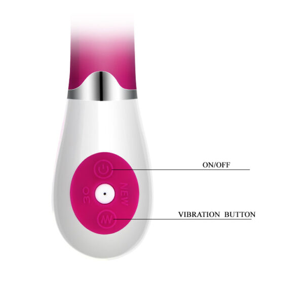 Battery Crown Jewel Dark Pink Vibrator "Daniel" (195mm)