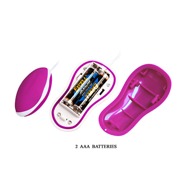 Egg Battery Operated Vibrating ''Avery'' - Magenta & White