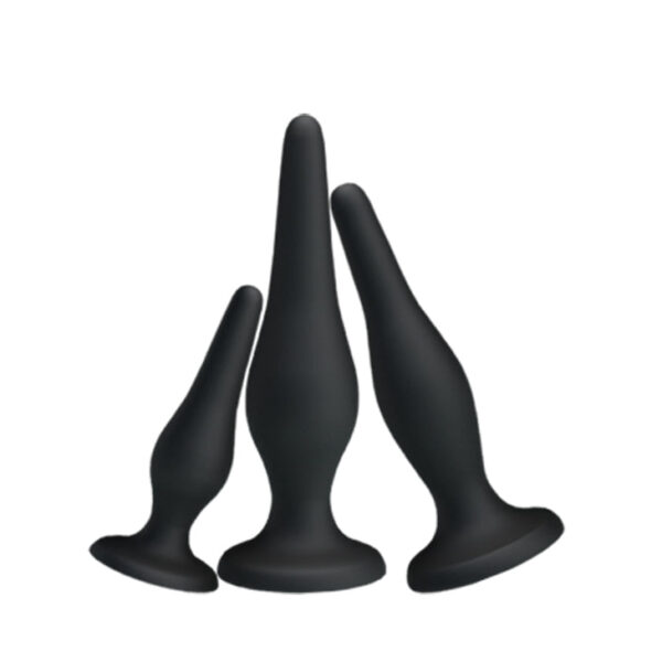 Anal Beginners Mini Butt Plug Set - Black