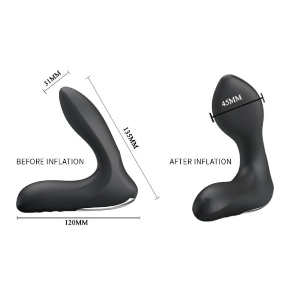 Anal Stimulator ''Leonard'' Inflatable Vibrating Prostate Stimulator - Black