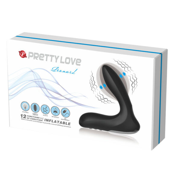 Anal Stimulator ''Leonard'' Inflatable Vibrating Prostate Stimulator - Black