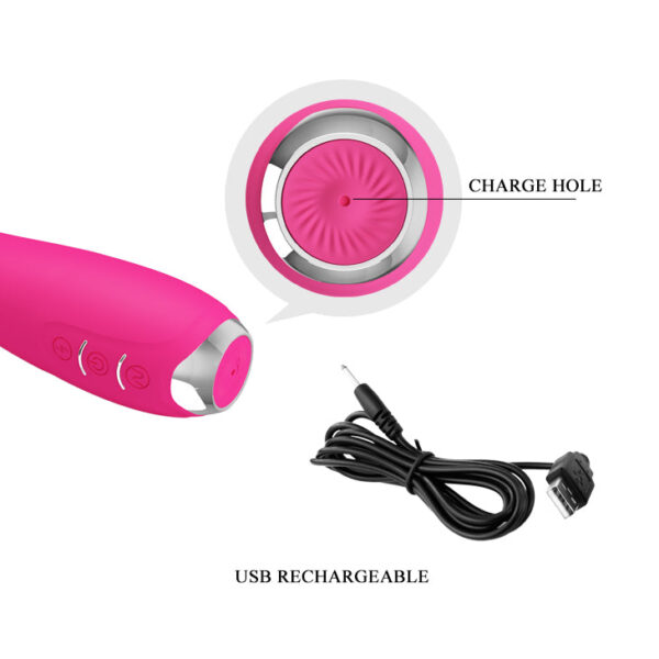 Rechargeable Electro Shock G Spot Vibrator "Hector" Magenta