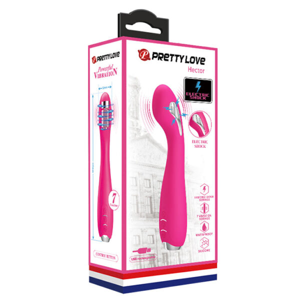 Rechargeable Electro Shock G Spot Vibrator "Hector" Magenta