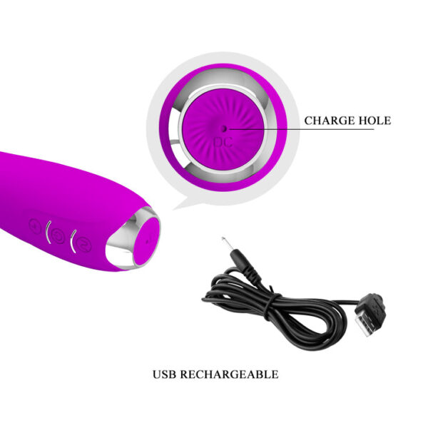 Rechargeable Electro Shock G Spot Vibrator "Hector" Purple