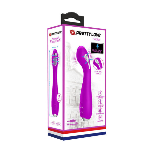 Rechargeable Electro Shock G Spot Vibrator "Hector" Purple