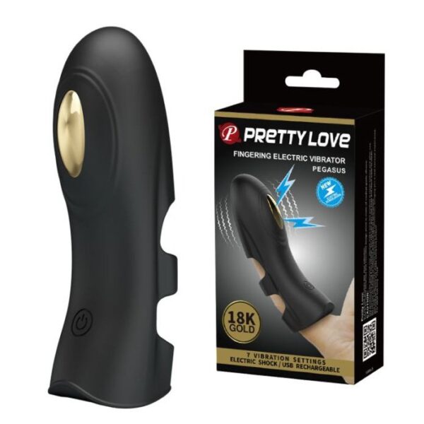 Fingering Electric Massager "Pegasus"- Black & Gold