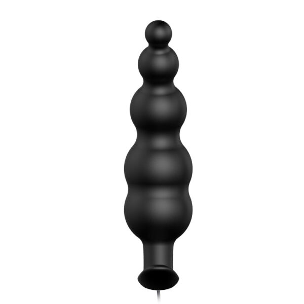 Anal Special Anal Stimulation Vibrating Ribbed Butt Plug  4.7" x 1.2" - Black