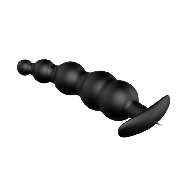 Anal Special Anal Stimulation Vibrating Ribbed Butt Plug  4.7" x 1.2" - Black