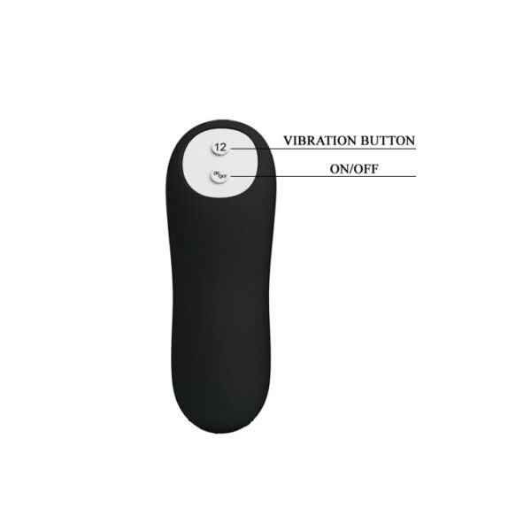 Anal Special Anal Stimulation Vibrating Ribbed Butt Plug  4.7" x 1.2" - Black