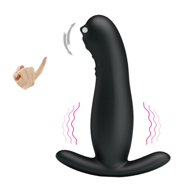 Anal Mr. Play Rechargeable Silicone Vibrating Prostate Massager - Black