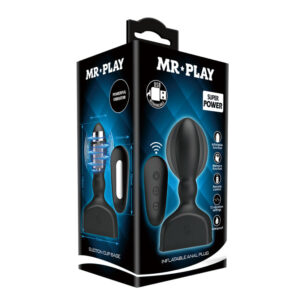 Anal Mr.Play Rechargeable Remote Control Silicone Inflatable Vibrating Butt Plug Battery Operated