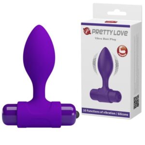 Anal Vibra Butt Plug - Purple (86mm)