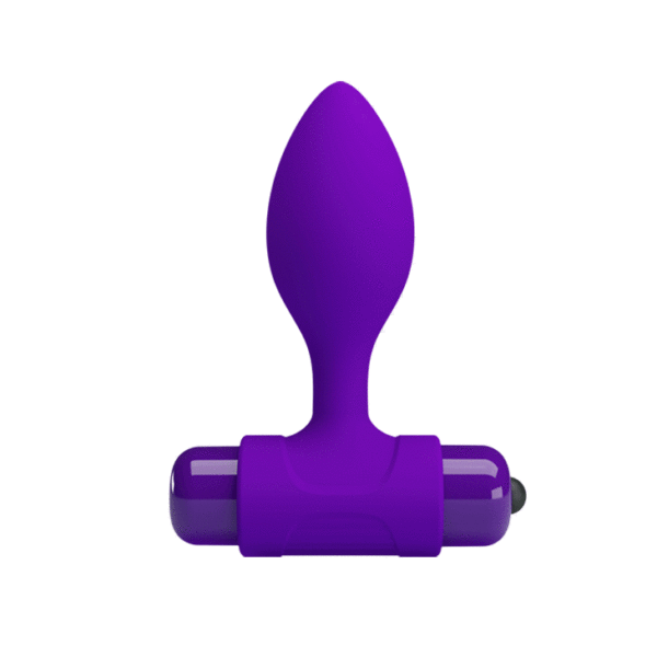 Anal Vibra Butt Plug - Purple (86mm)