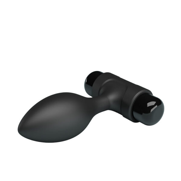 Anal Vibra Butt Plug - Black (86mm)