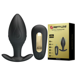 Anal Rechargeable Royal Pleasure Remote Anal Plug - Black