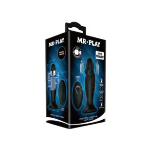 Anal Mr. Play Penis Shaped Powerful Vibrating Anal Plug - Black