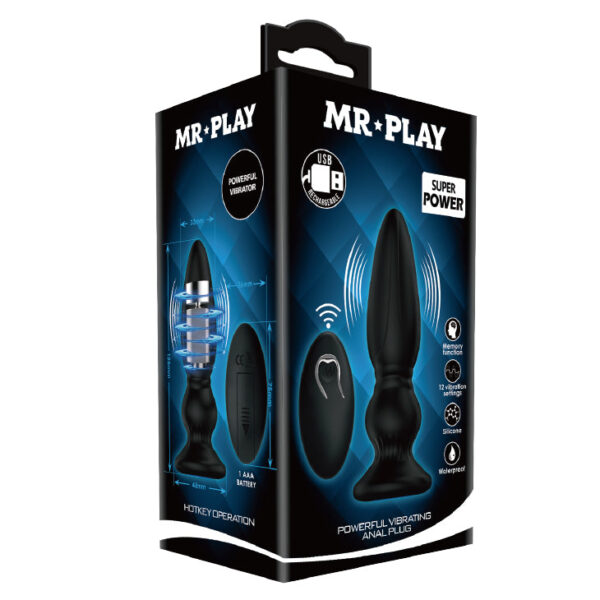 Anal Mr. Play Rechargeable Remote Control Silicone Vibrating Prostate Massager (Small)