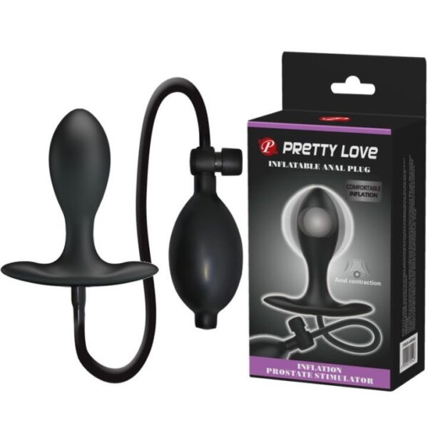 Anal Pretty Love Inflatable Anal Plug  - Black
