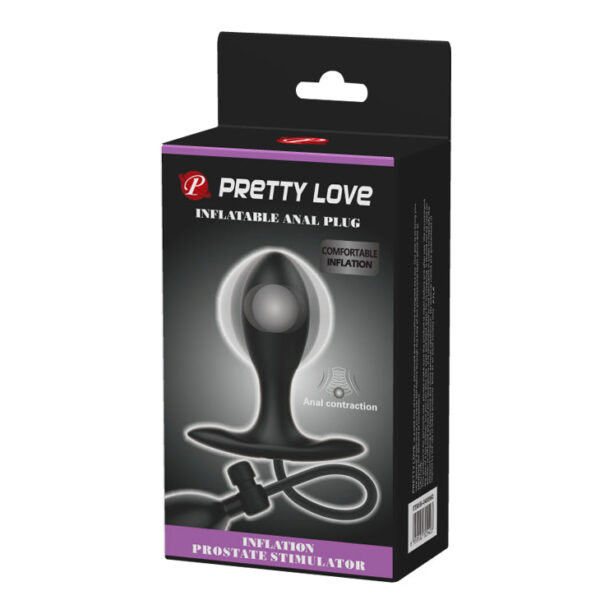 Anal Pretty Love Inflatable Anal Plug  - Black