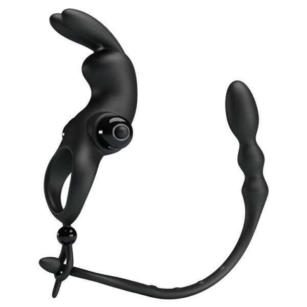 Vibrating Penis Sleeve V Black (130mmx42mm & 245mmx20mm)