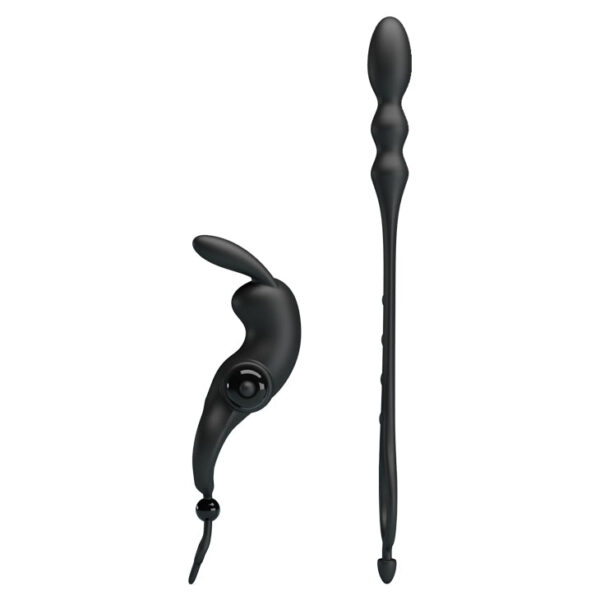 Vibrating Penis Sleeve V Black (130mmx42mm & 245mmx20mm)