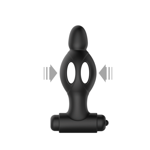 Anal Mr. Play Silicone Vibrating Butt Plug (AA Battery) - Black
