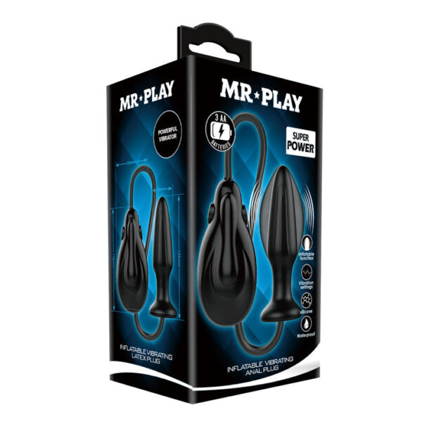 Anal Mr. Play Inflatable Vibrating Anal Plug - Battery Operated