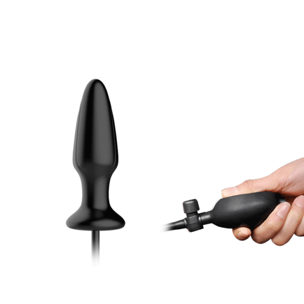 Anal Mr. Play Silicone Inflatable Butt Plug - Black
