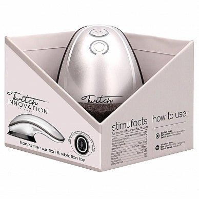 Clitoral Vibrator Hands Free Suction & Vibration Toy - Silver