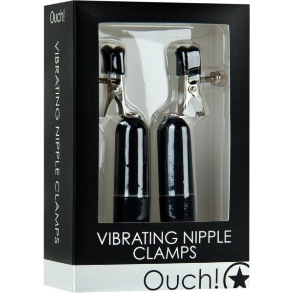 Nipple Clamps Vibrating Nipple Clamps - Black