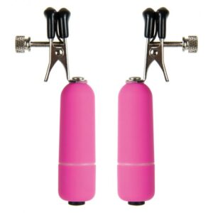 Nipple Clamps Vibrating Nipple Clamps - Pink