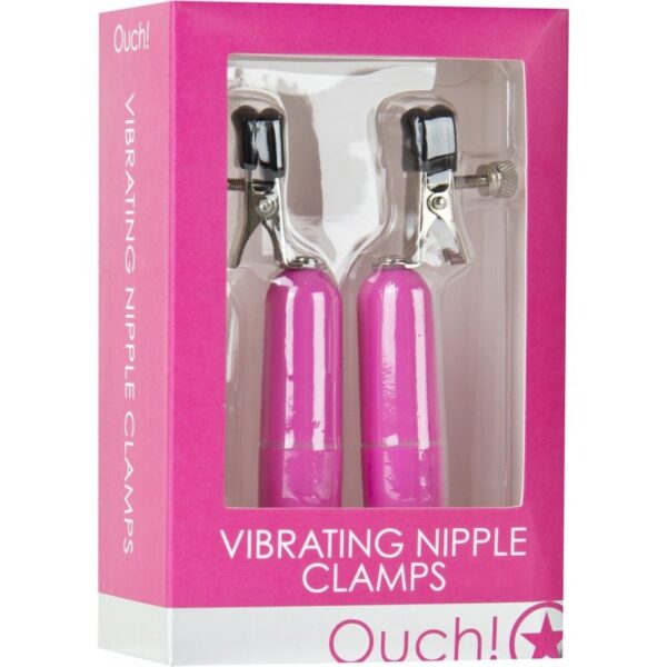 Nipple Clamps Vibrating Nipple Clamps - Pink