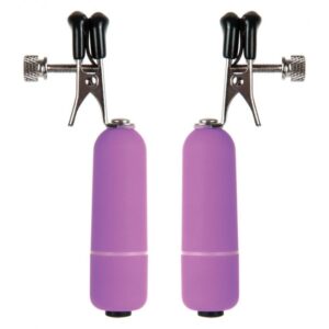 Nipple Clamps Vibrating Nipple Clamps - Purple