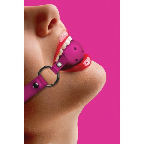Ball Gag with Leather Strap - Pink
