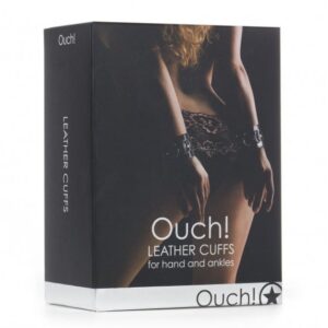 Cuffs Leather for Ankles and Wrist Restraints  - Black