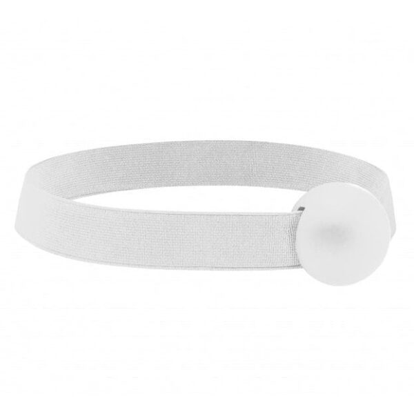 Ball Elastic Ball Gag with Stretchable Strap - White