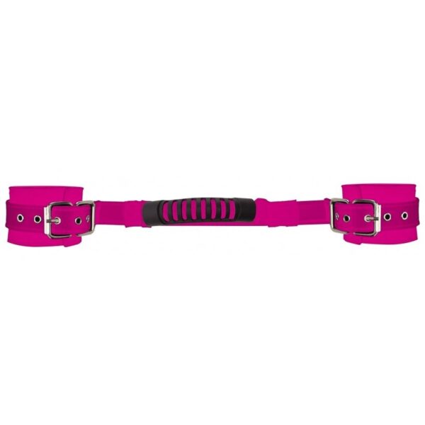 Handcuffs Adjustable Leather Handcuffs - Pink