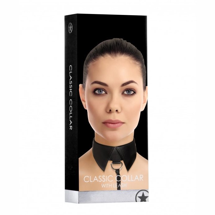 Collar with Leash - Black