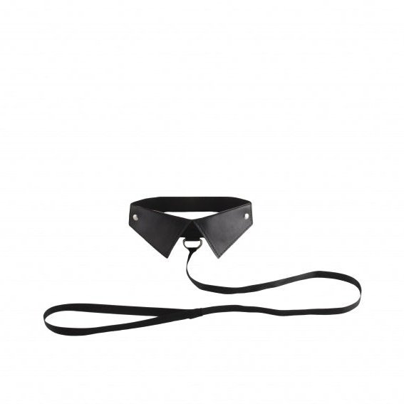 Collar with Leash - Black