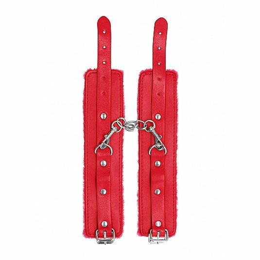 Handcuffs Plush Leather - Red