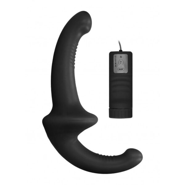 Strap - On Vibrating Silicone Strapless Strapon - Black