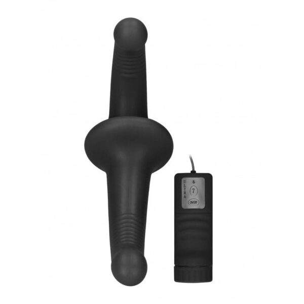 Strap - On Vibrating Silicone Strapless Strapon - Black