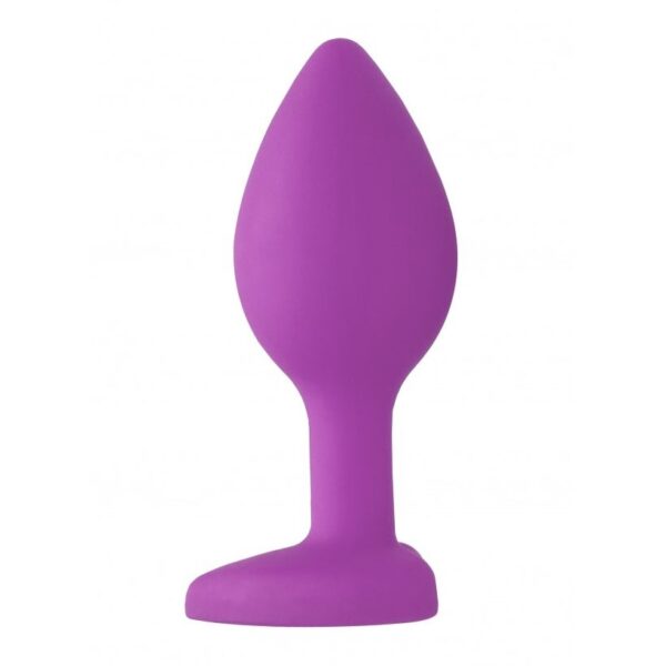 Anal Diamond Heart Butt Plug - Regular - Purple