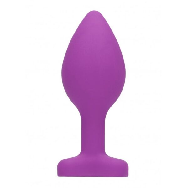 Anal Diamond Heart Butt Plug - Regular - Purple