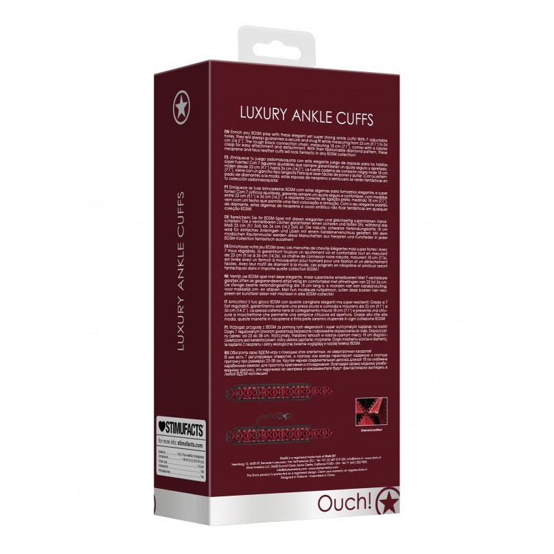 Ankle Cuffs Luxury- Burgundy