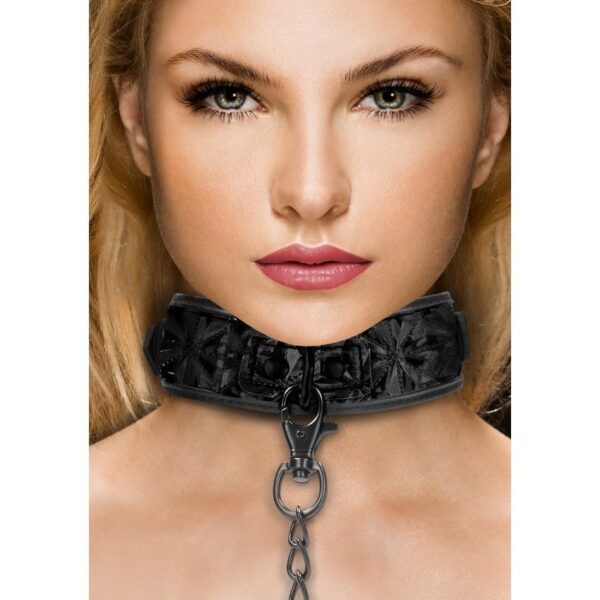 Collar with Leash Luxury - Black