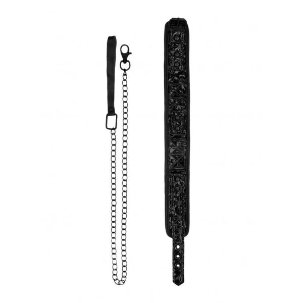 Collar with Leash Luxury - Black